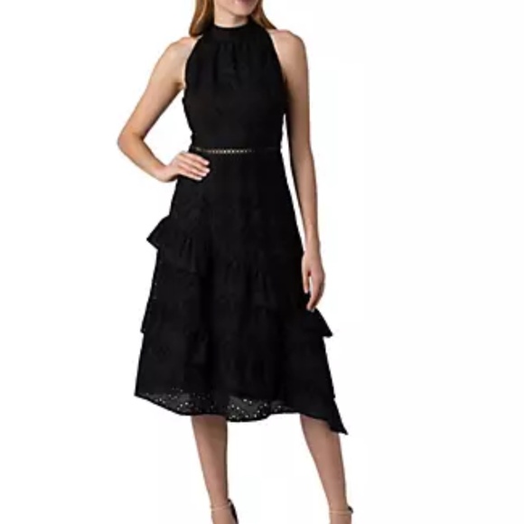 NWT Sam Edelman High Neck Eyelet Midi Dress - size 6 - Picture 1 of 6
